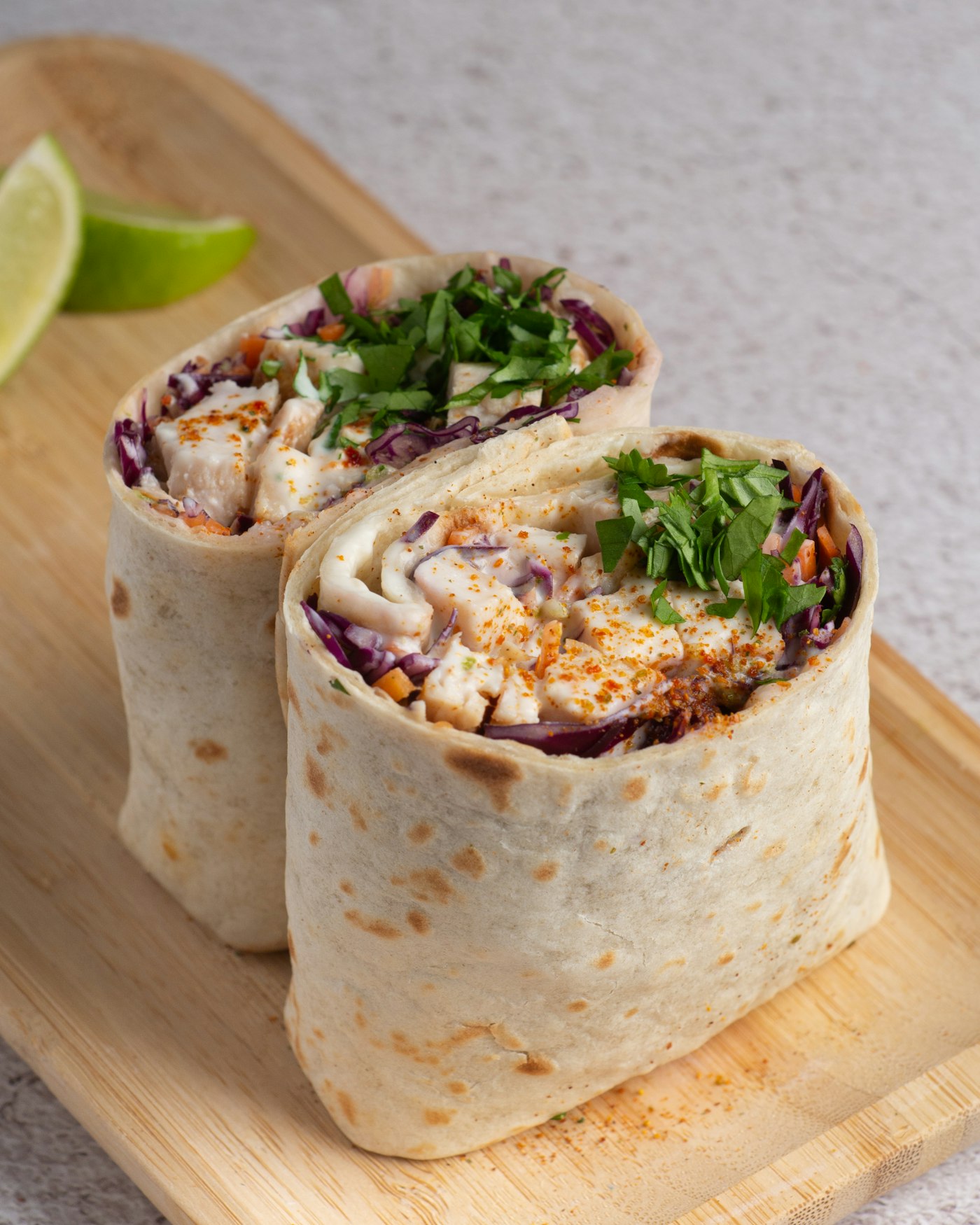 Shawarma de frango enrolado
